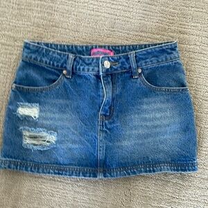Edikted denim mini skirt size xs